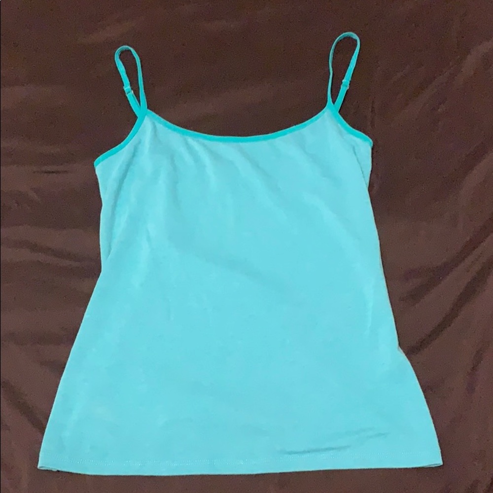 Blue-green tank top